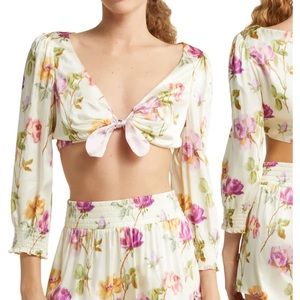 SET NWT Morgan Lane set front tie top and pants